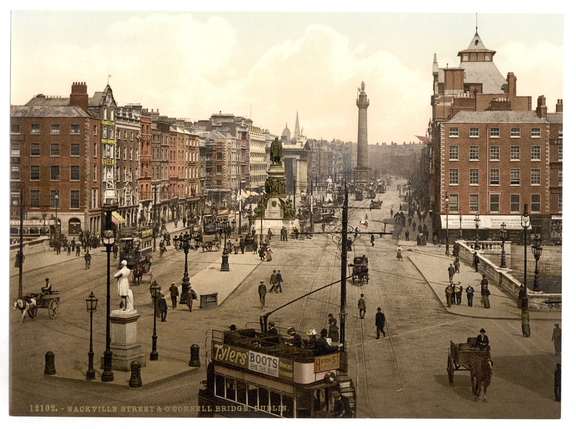 Sackville Street and O’Connell Bridge, Dublin